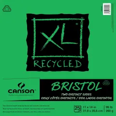 Canson XL Recycled Bristol Paper Pad 11"X14"-25 Sheets