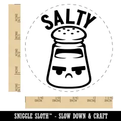 Kawaii Cute Salty Grumpy Salt Rubber Stamp for Stamping Crafting Planners