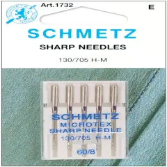 Schmetz Microtex Sharp Machine Needles-Size 8/60 5/Pkg