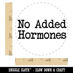 No Added Hormones Typewriter Chicken Egg Rubber Stamp