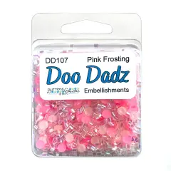 DooDadz Collection of Colorful Craft Embellishments from Buttons Galore & More Pink frosting