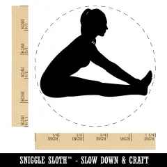 Yoga Seated Forward Bend Pose Rubber Stamp for Stamping Crafting Planners