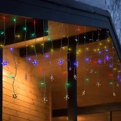 Northlight LED Stars Mini Icicle Christmas Lights - Multi-Color - 29.5' Clear Wire - 400ct White