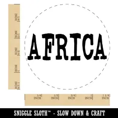 Africa Fun Text Rubber Stamp for Stamping Crafting Planners