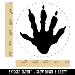 Raccoon Trash Panda Hand Print Rubber Stamp for Stamping Crafting Planners