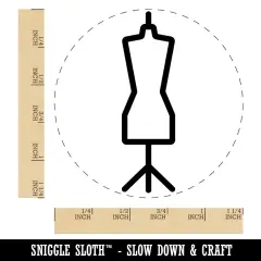 Dress Mannequin Form Sewing Rubber Stamp for Stamping Crafting Planners