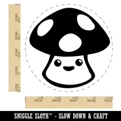 Cute Kawaii Toadstool Mushroom Rubber Stamp for Stamping Crafting Planners