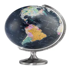 Orion 12" Diameter Black Ocean Illuminated World Globe