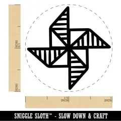 Pinwheel Fan Rubber Stamp for Stamping Crafting Planners