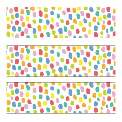 Core Decor Colorful Messy Dots EZ Border, 48 Feet Per Pack, 3 Packs