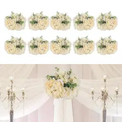 Wedding Flower Balls for Centerpieces Artificial Flower Ball Arrangement 10 Pcs