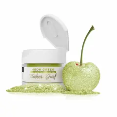 Bakell - Neon Green Tinker Dust Edible Glitter (5g, 1x Jar) for Food, Desserts, and Beverages!