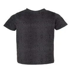 Rabbit Skins&reg; Toddler Crewneck Short Sleeve Fine Jersey Tee - 3321 Black reptile