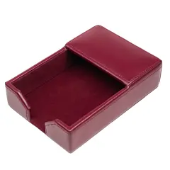 Burgundy Blue Bonded Leather 4" x 6" Memo Holder