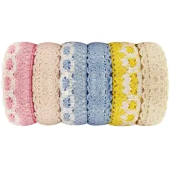 Wrapables Colorful Decorative Lace Tape Collection (set of 6) GRP1