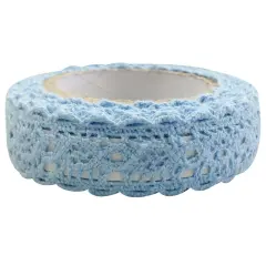 Wrapables Decorative Lace Tape Blue