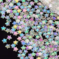 400 Pieces Acrylic Star Shape Beads, Star Shape Charming Beads, Clear Acrylic 10mm Beads for DIY Jewelry Craft Making Necklace Bracelet Supplies (4 Pack x 100 PCS)