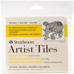 Strathmore Artist Tiles 4"X4" 20/Pkg-Bristol Vellum