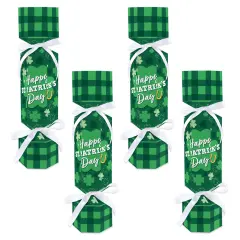 Big Dot of Happiness Shamrock St. Patrick's Day - No Snap Saint Paddy&rsquo;s Day Party Table Favors - DIY Cracker Boxes - Set of 12