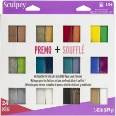 Sculpey Premo + Souffle Clay Multipack 24/Pkg-1oz