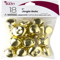 CousinDIY Jingle Bells 1" 18/Pkg-Gold
