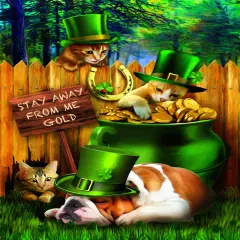 Sunsout Stealin Me Gold 300 pc St. Patricks Day Jigsaw Puzzle 28882