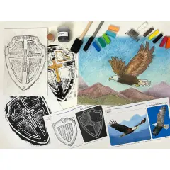 Christian Art Box D (Eagle and Shield)