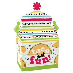 Big Dot of Happiness Taco 'Bout Fun - Treat Box Party Favors - Fiesta Goodie Gable Boxes - Set of 12