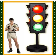 10 Inch Replica Traffic Signal Stop Sign Light Lamp
