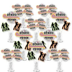 Big Dot of Happiness 70's Disco - 1970s Disco Fever Party Centerpiece Sticks - Showstopper Table Toppers - 35 Pieces