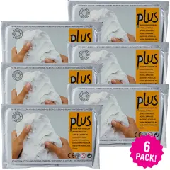 Multipack of 6 - Plus Natural Self-Hardening Clay 2.2lb-White