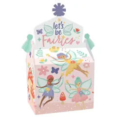 Big Dot of Happiness Let's Be Fairies - Treat Box Party Favors - Fairy Garden Birthday Party Goodie Gable Boxes - Set of 12