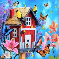 Sunsout Red Birdhouse 1000 pc Jigsaw Puzzle 49044