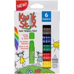 Kwik Stix Solid Tempera Paint Sticks 6/Pkg