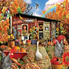 Sunsout Chicken Crossing 500 pc Large Pieces Jigsaw Puzzle 35086