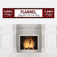 Big Dot of Happiness Flannel Fling Before the Ring - Buffalo Plaid Bachelorette Party Decorations Party Banner