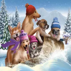 Sunsout Winter Fun 300 pc Jigsaw Puzzle 28695