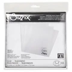 Sizzix Plastic Storage Envelopes 3/Pkg By Tim Holtz-For Embossing Folders
