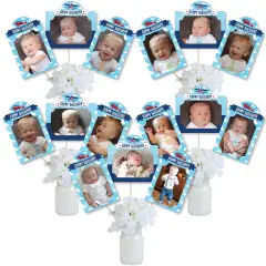 Big Dot of Happiness Taking Flight - Airplane - Vintage Plane Birthday Party Picture Centerpiece Sticks - Photo Table Toppers - 15 Pieces