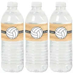 Big Dot of Happiness Bump, Set, Spike - Volleyball - Baby Shower or Birthday Party Water Bottle Sticker Labels - Set of 20