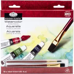 Royal & Langnickel(R) essentials(TM) Watercolor Paints 12ml-20/Pkg
