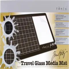 Tim Holtz Travel Glass Media Mat-10.25"X15.5"