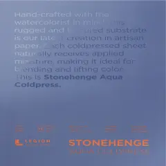 Stonehenge Aqua Block Coldpress Pad 9"X12" 15 Sheets/Pkg-White 140lb