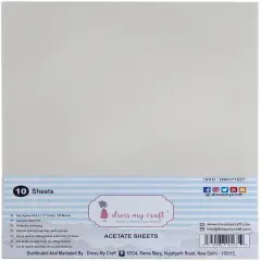 Dress My Craft Acetate Sheets A4 10/Pkg-250 Microns