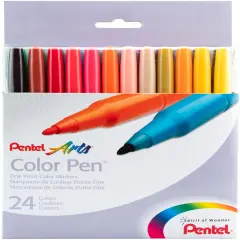 Pentel Arts Color Pen Fine Point Color Markers 36/Pkg-Assorted Colors