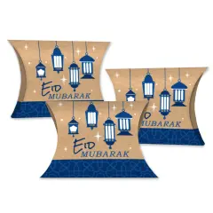 Big Dot of Happiness Eid Mubarak Favor Gift Boxes - Ramadan Party Petite Pillow Boxes - Set of 20