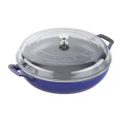 STAUB Cast Iron 3.5-qt Braiser with Glass Lid