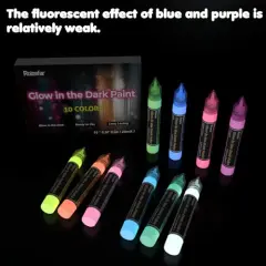 10 Colors Glow in the Dark Paint, 3D Permanent Acrylic Textile Paint (20 ml/0.68 oz), Neon Craft Painting Fabric Paint for Clothes, Canvas, T-Shirt, Ideal for Art Supplies and