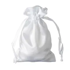 60 pcs 4x6 Satin Favor Drawstring Bags White