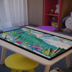 Dinosaur Kids Room Decor Coloring Rug For Playroom Kids Birthday Gift Spinosaurus Dinosaur Birthday Party Activity Toddler Art Toy Marker